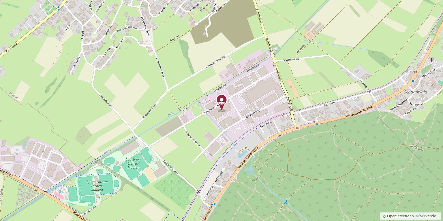 Karte: Denkfabrik AG, Industriestrasse 31, 9486 Schaanwald, Liechtenstein
